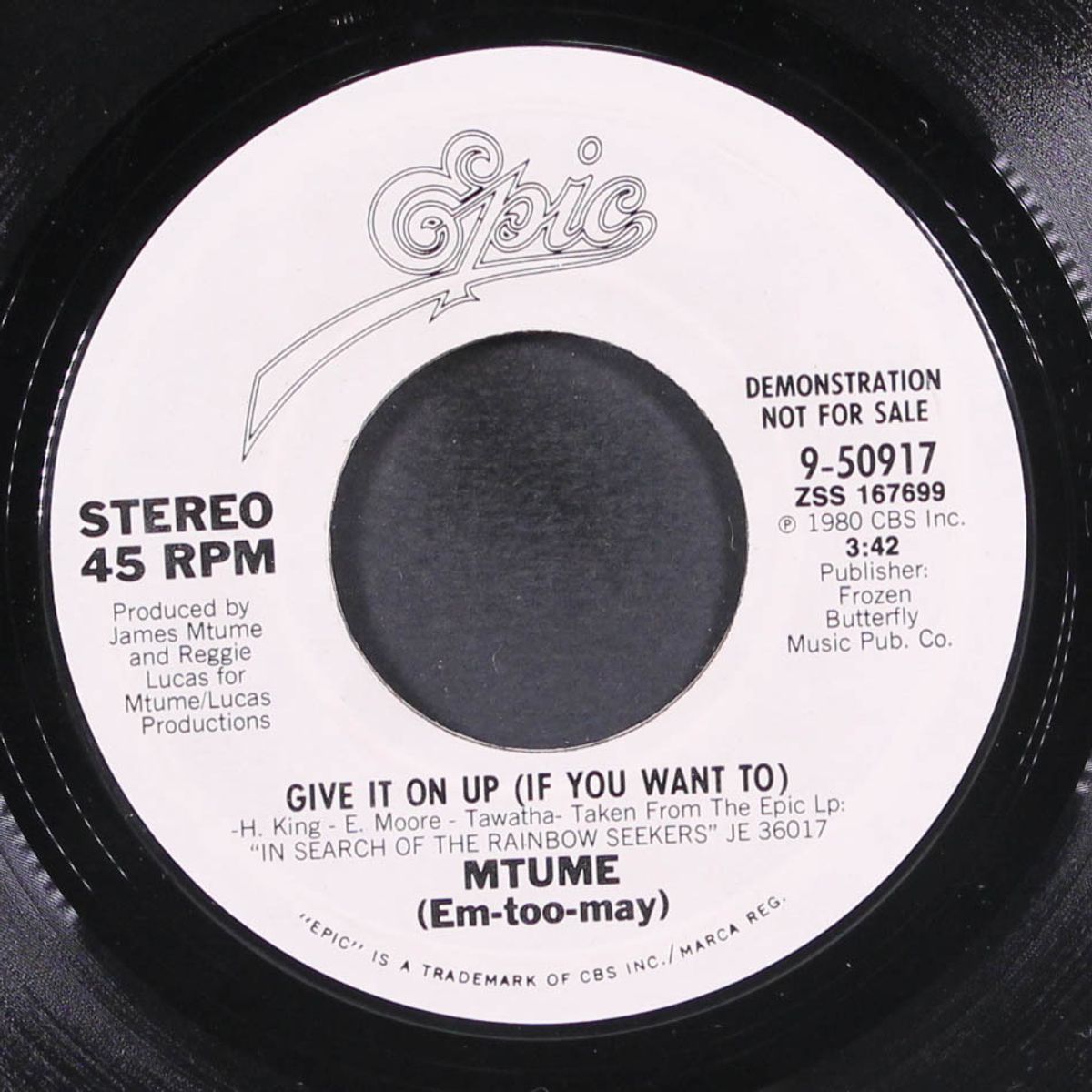 give it on up (if you want me) / same by MTUME