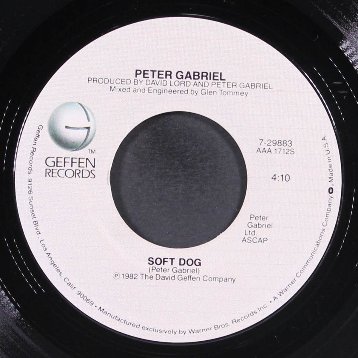 shock the monkey / soft dog by PETER GABRIEL