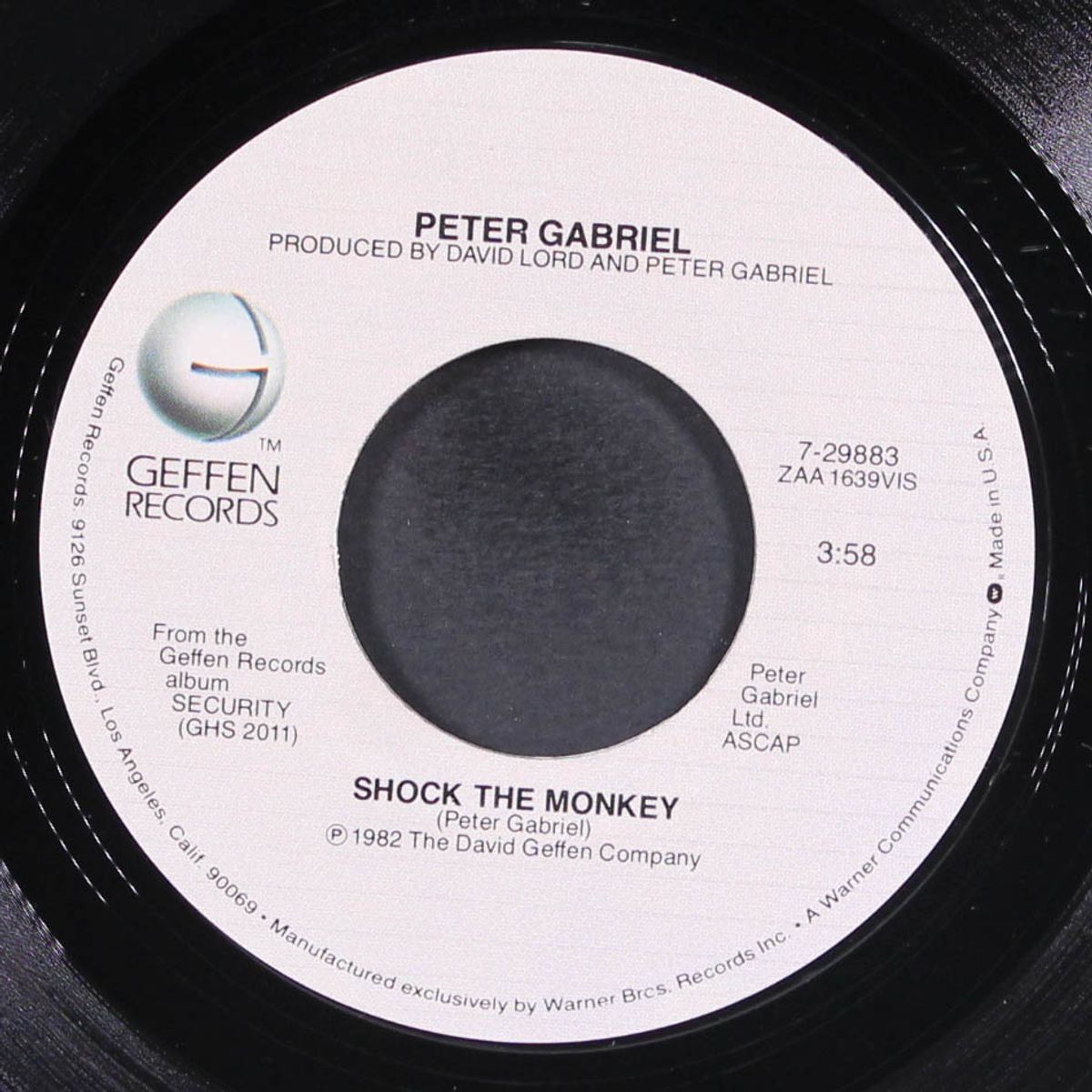 shock the monkey / soft dog by PETER GABRIEL