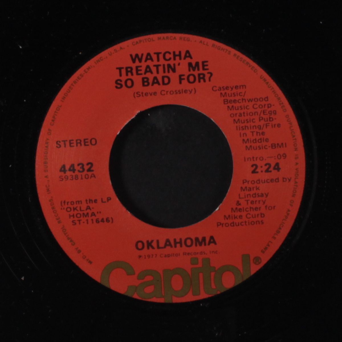 tracy / watcha treatin' me so bad for? by OKLAHOMA