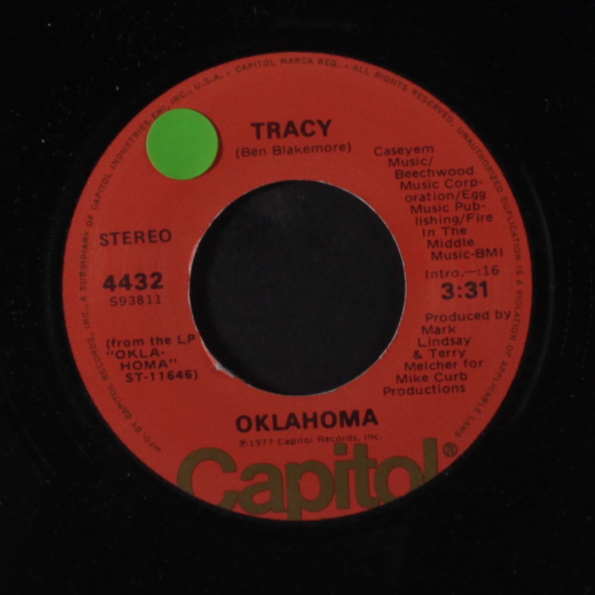 tracy / watcha treatin' me so bad for? by OKLAHOMA