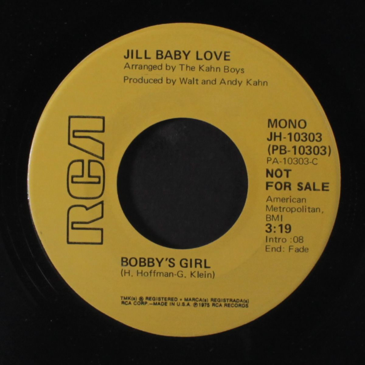 bobby's girl / mono by JILL BABY LOVE