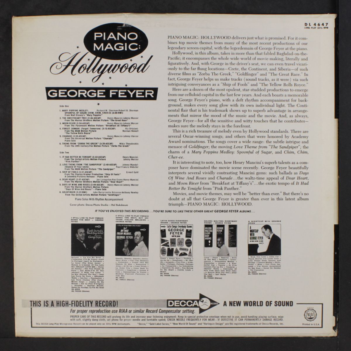 piano magic hollywood by GEORGE FEYER