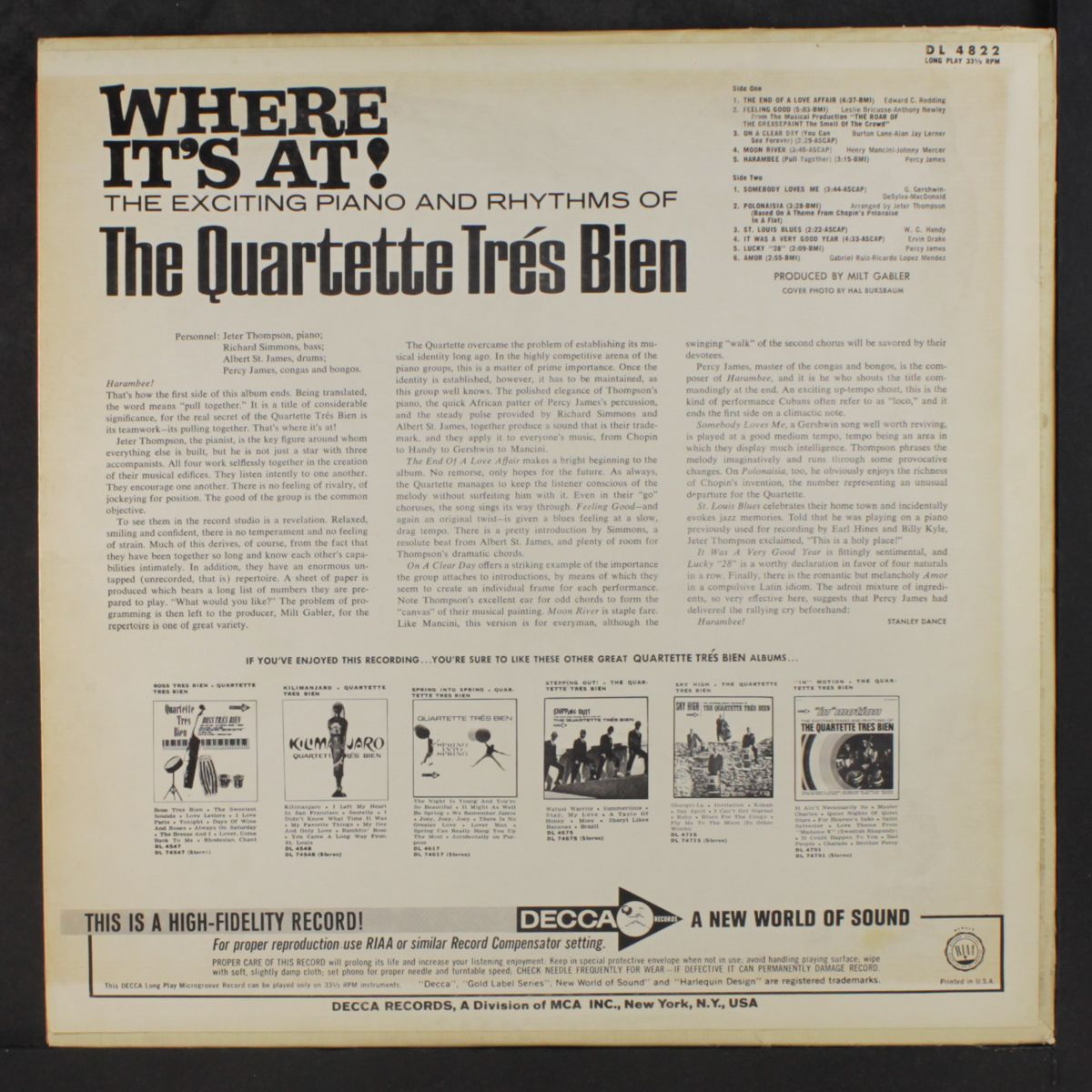 where it's at by QUARTETTE TRES BIEN
