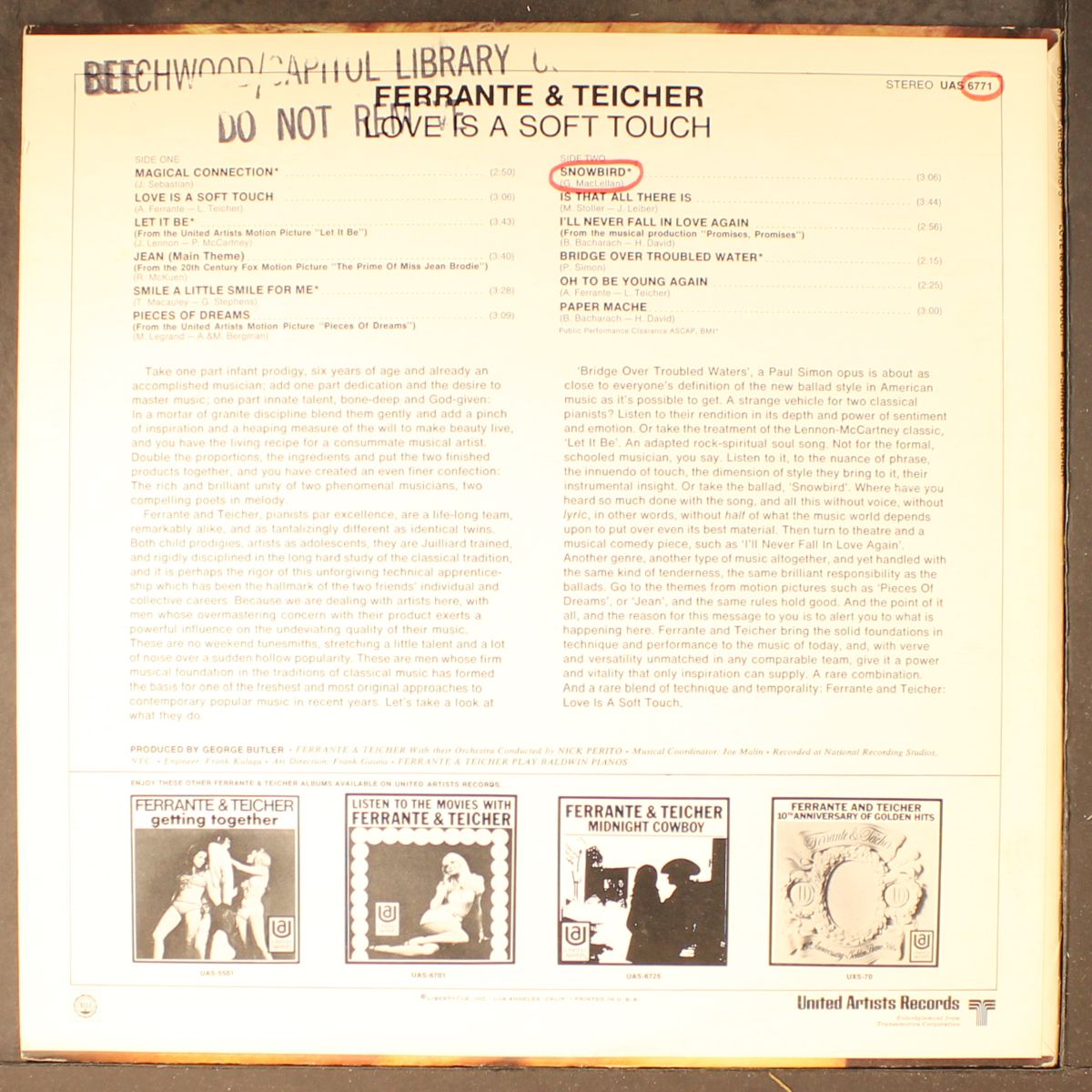 love is a soft touch by FERRANTE & TEICHER