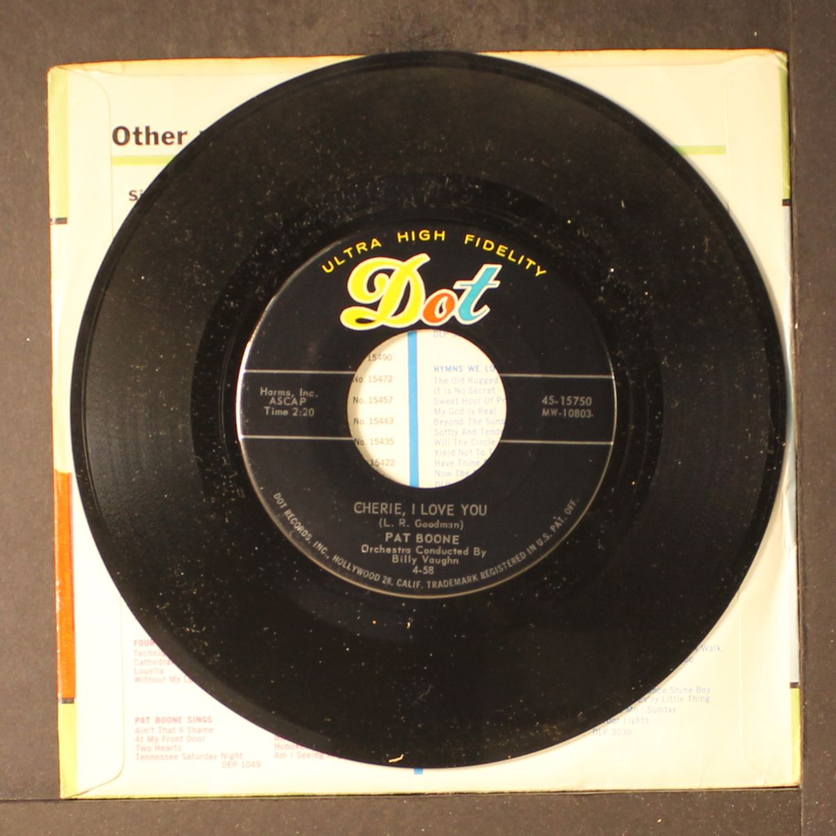 sugar moon / cherie, i love you by PAT BOONE