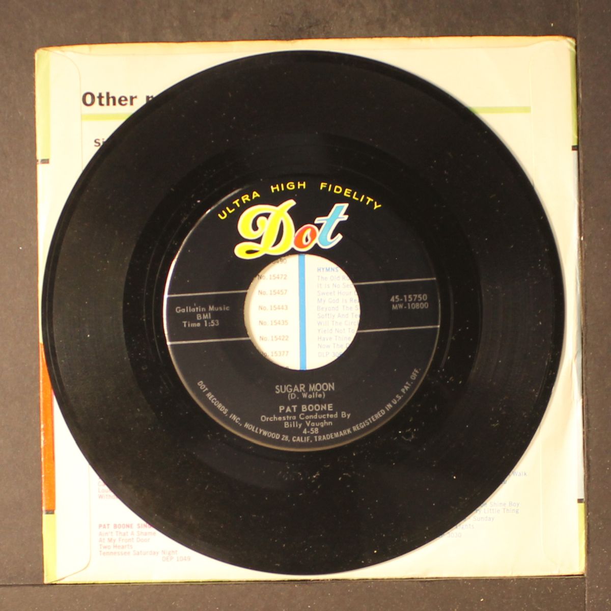 sugar moon / cherie, i love you by PAT BOONE