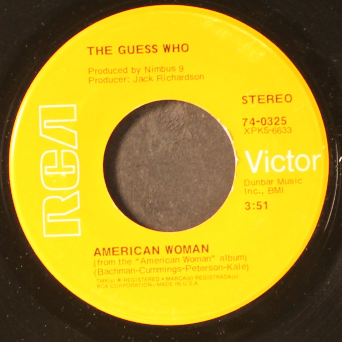 american woman / no sugar tonight by GUESS WHO