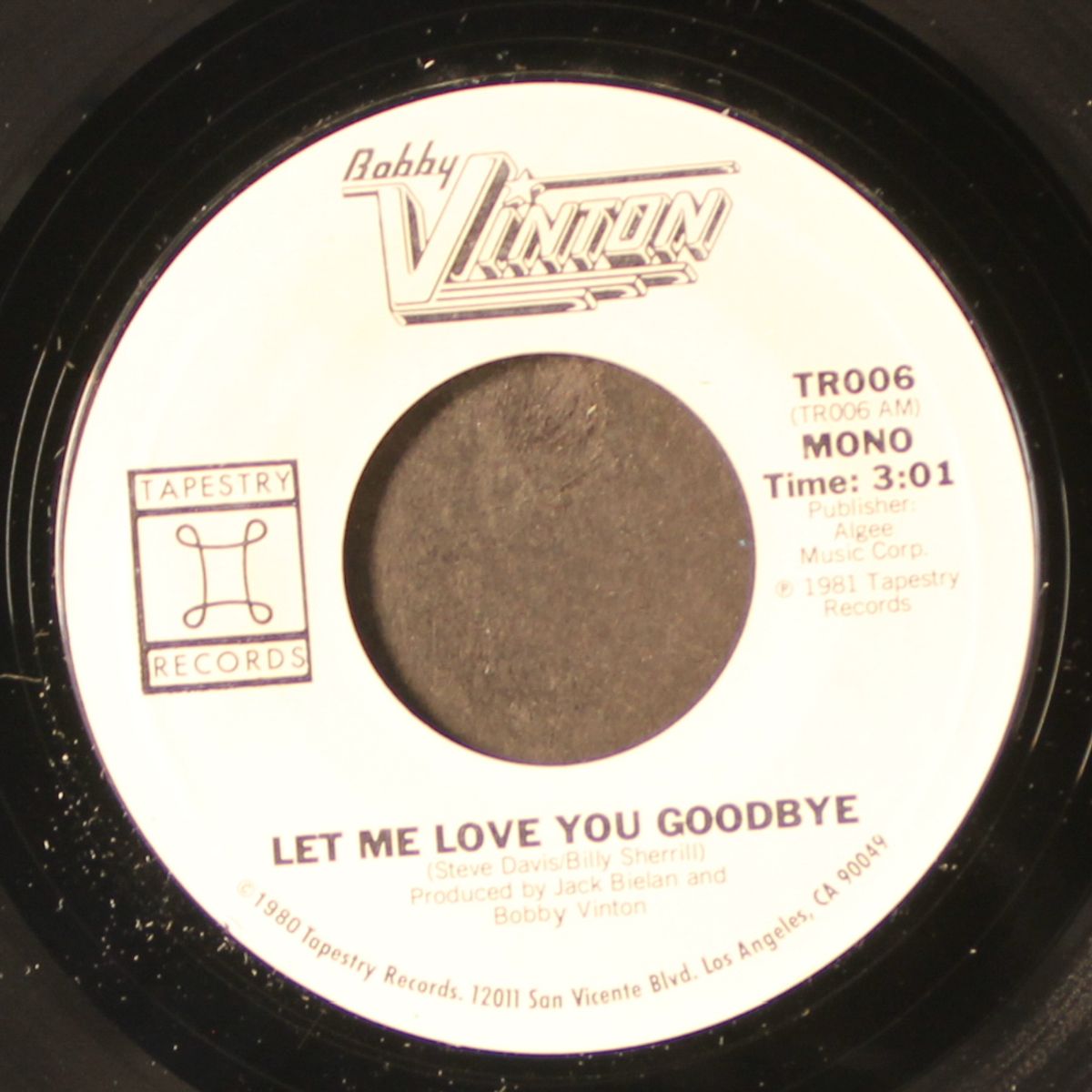 let me love you goodbye / mono by BOBBY VINTON