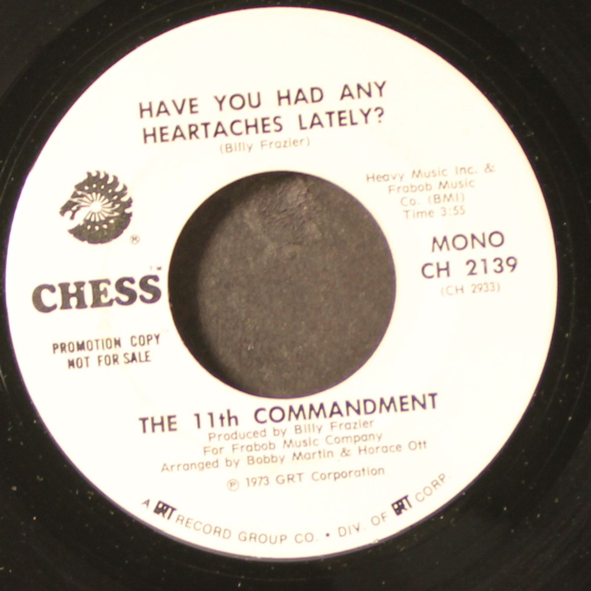 have you had any heartaches lately? / mono by 11TH COMMANDMENT