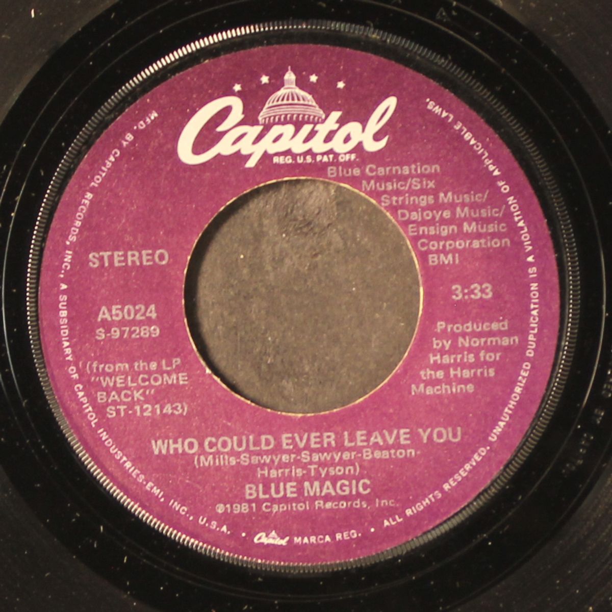 seems i haven't seen her / who could ever leave you by BLUE MAGIC