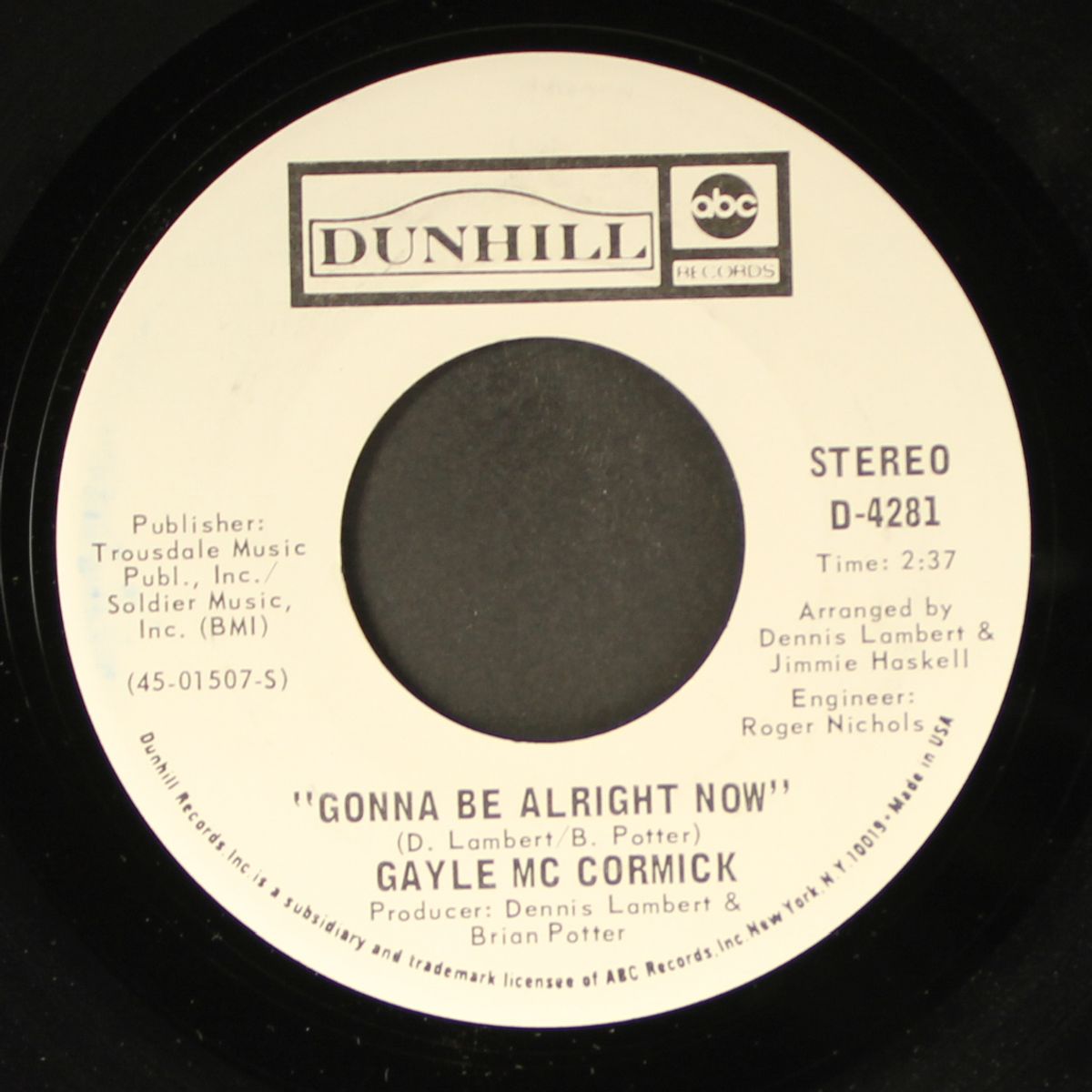 gonna be alright now / mono by GAYLE MCCORMICK