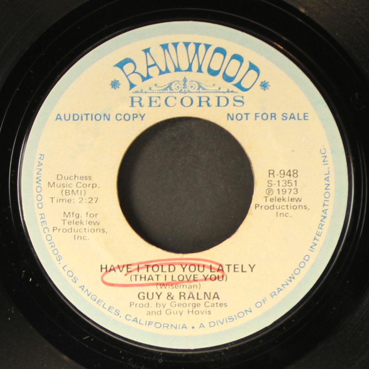 have i told you lately / cowboy buckaroo by GUY & RALNA