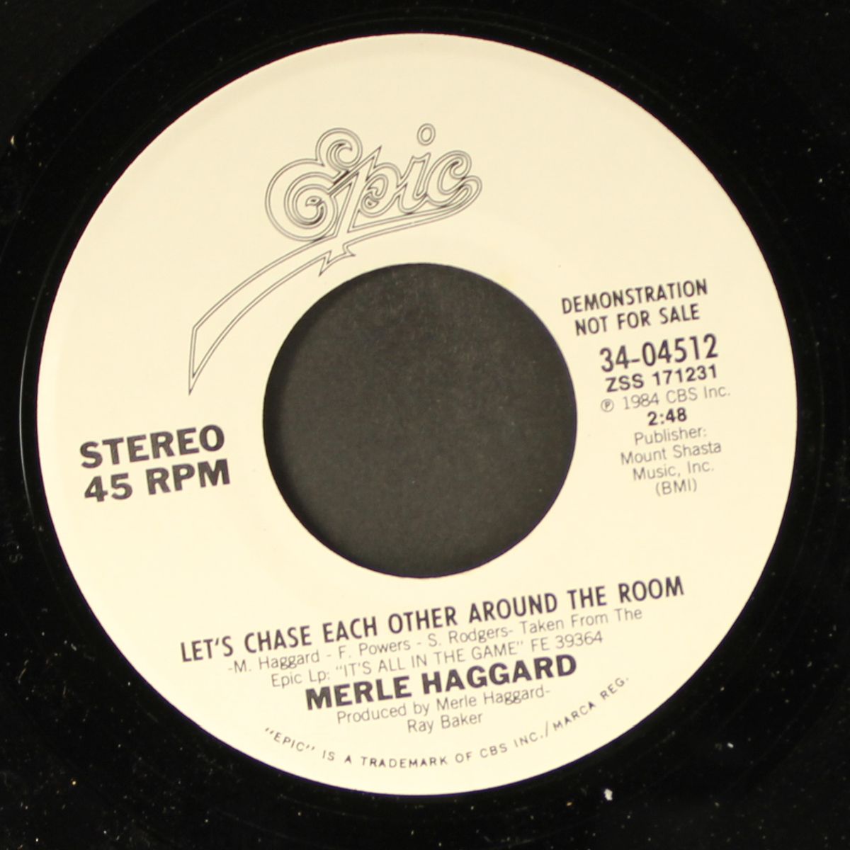 let's chase each other around the room / same by MERLE HAGGARD