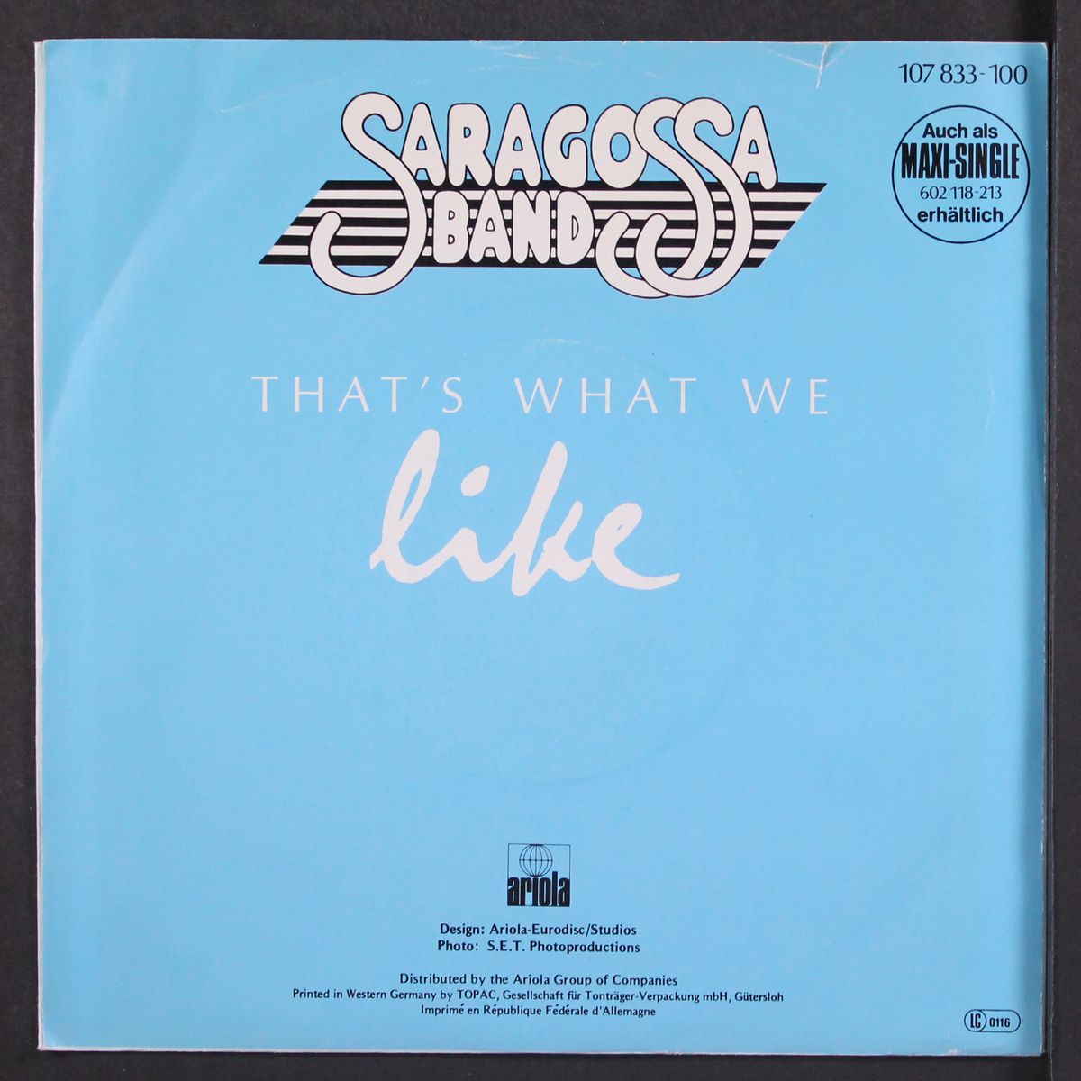 that's what we like / have a good time by SARAGOSSA BAND