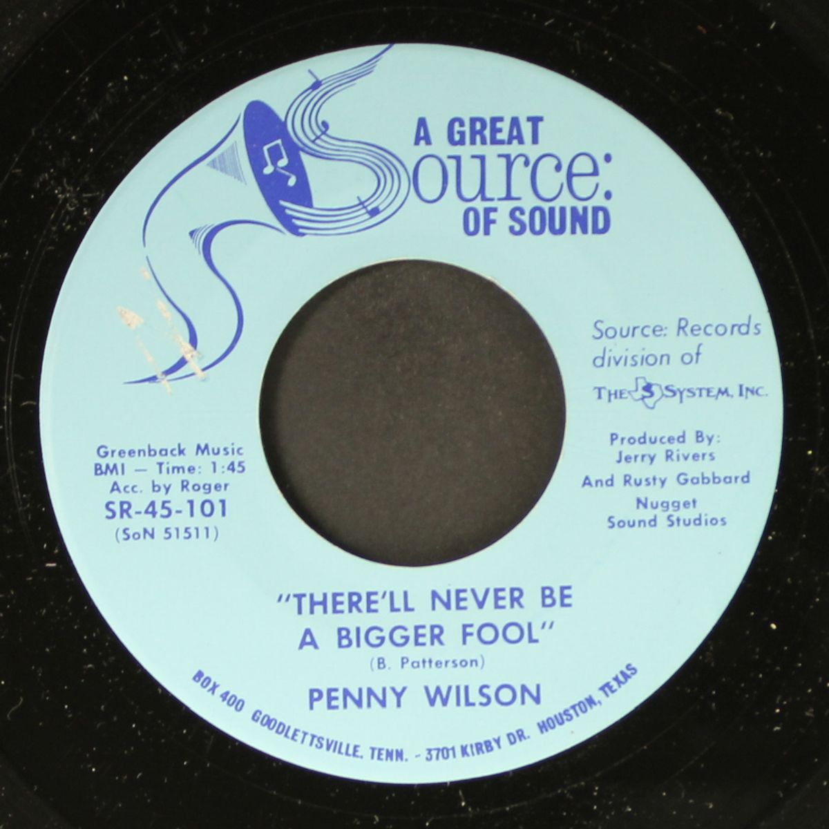 there'll never be a bigger fool / it hurts to know by PENNY WILSON