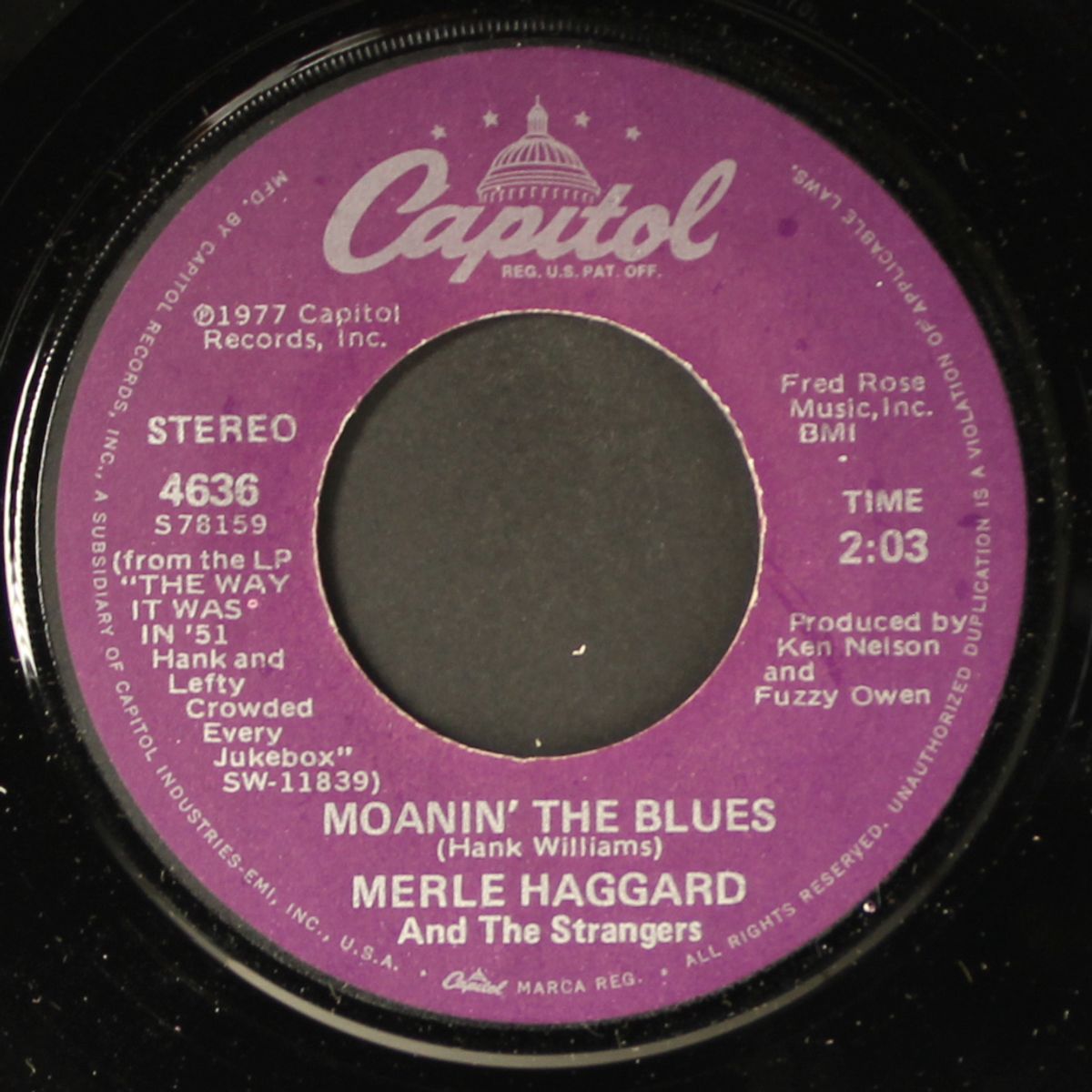 moanin' the blues / the way it was in '51 by MERLE HAGGARD