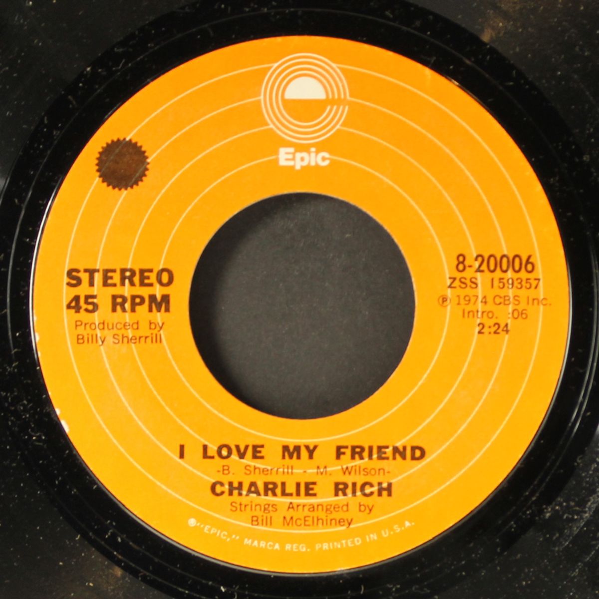 i love my friend / why, oh why by CHARLIE RICH