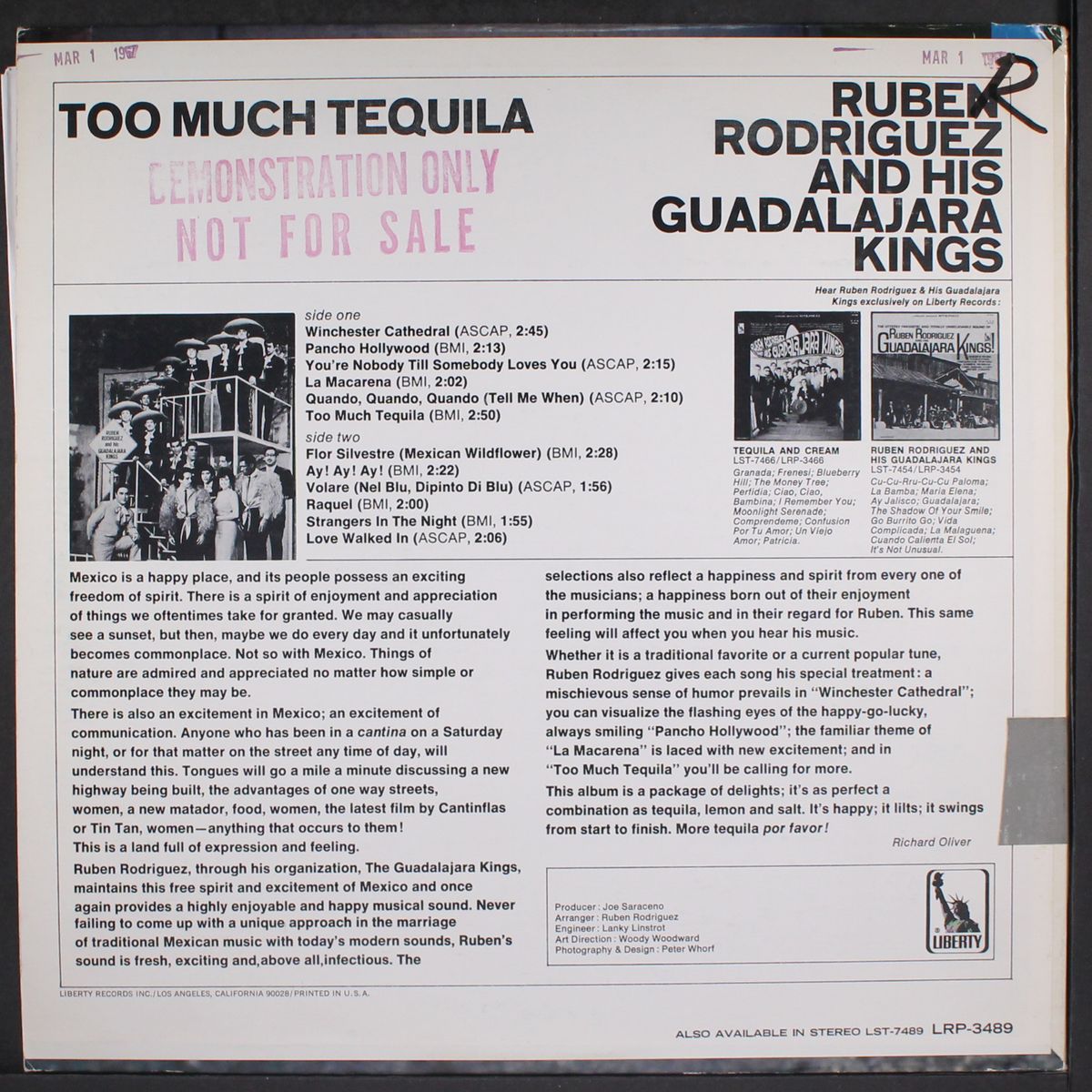 too much tequila by RUBEN RODRIGUEZ & GUADALAJARA KINGS