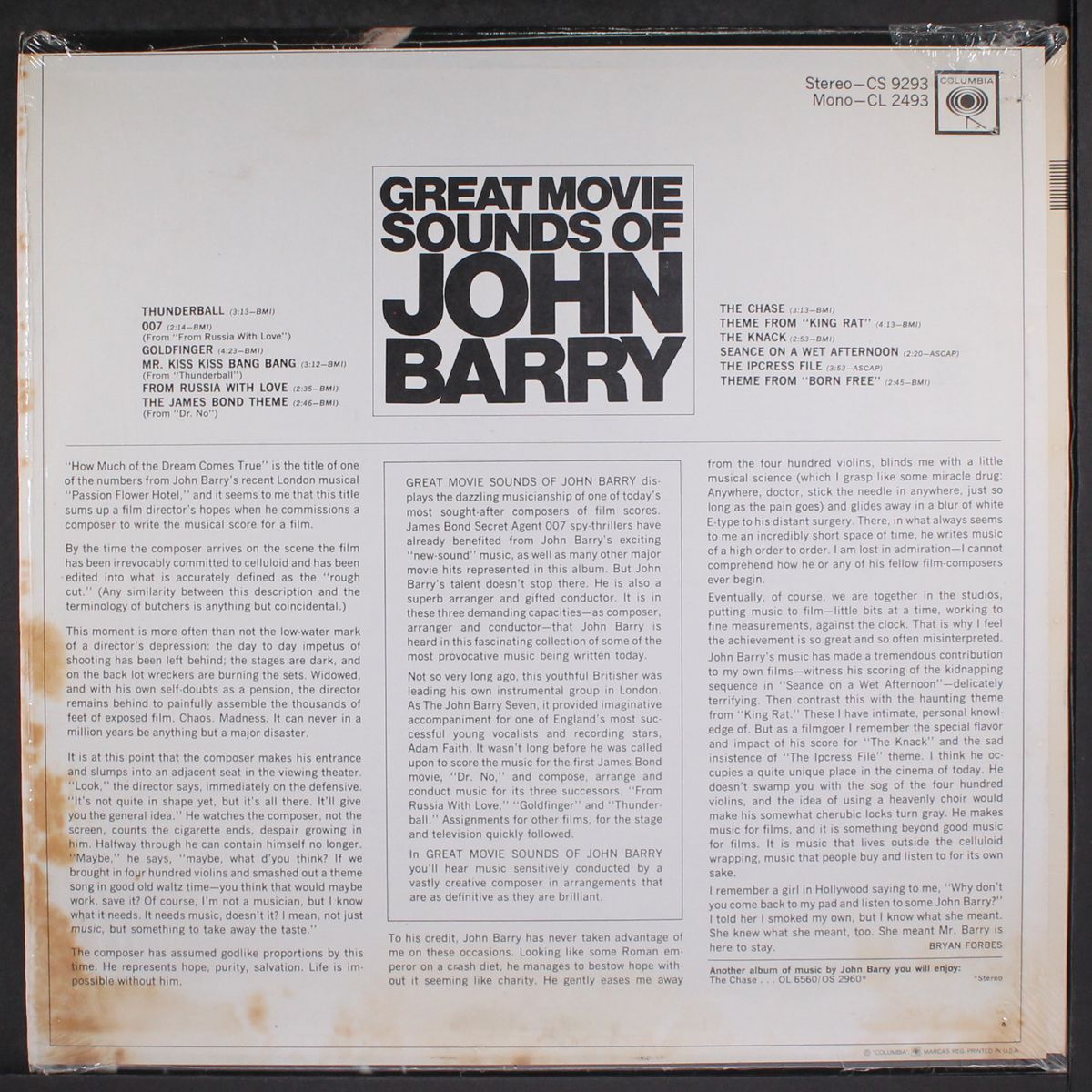 great movie sounds of by JOHN BARRY