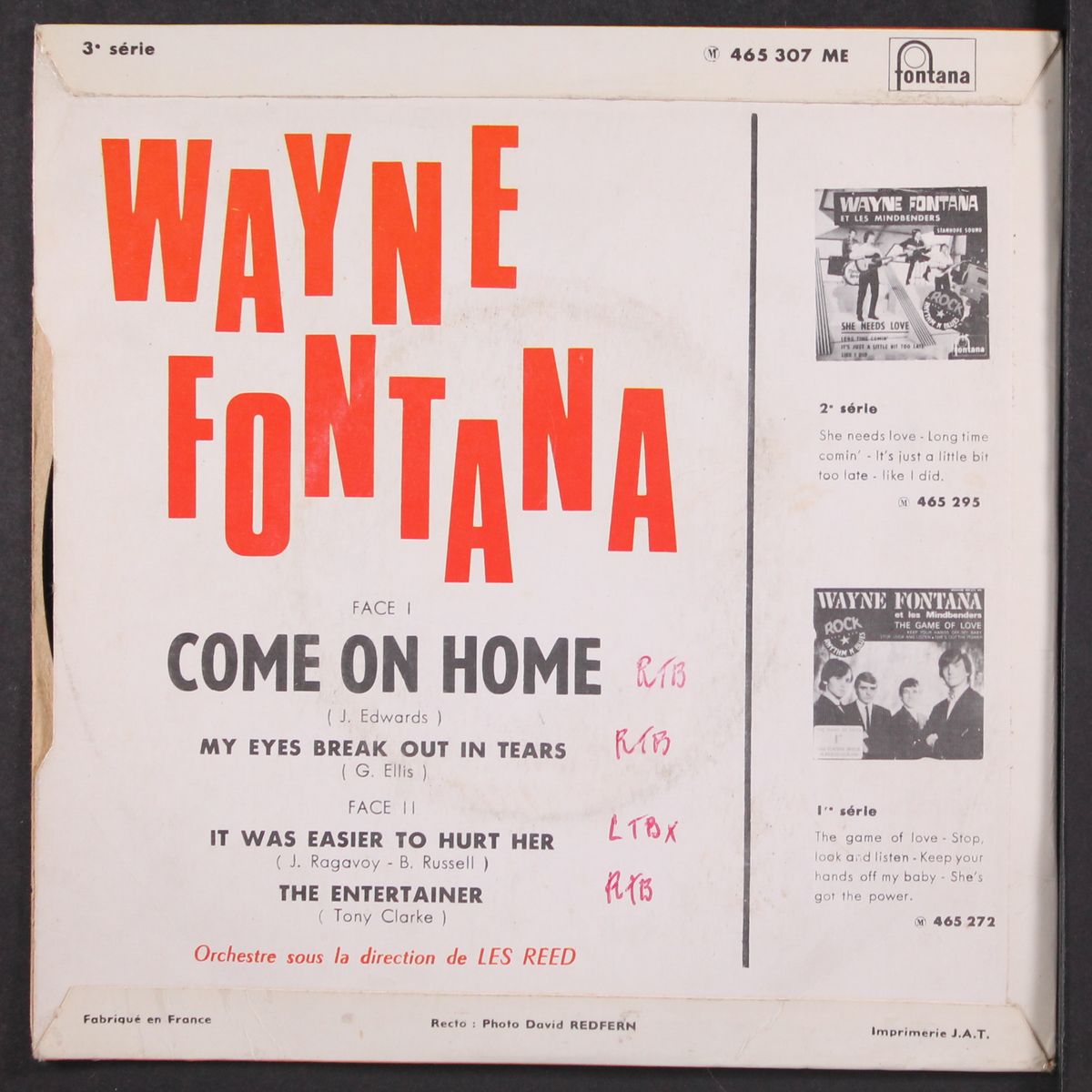 come on home +3 by WAYNE FONTANA