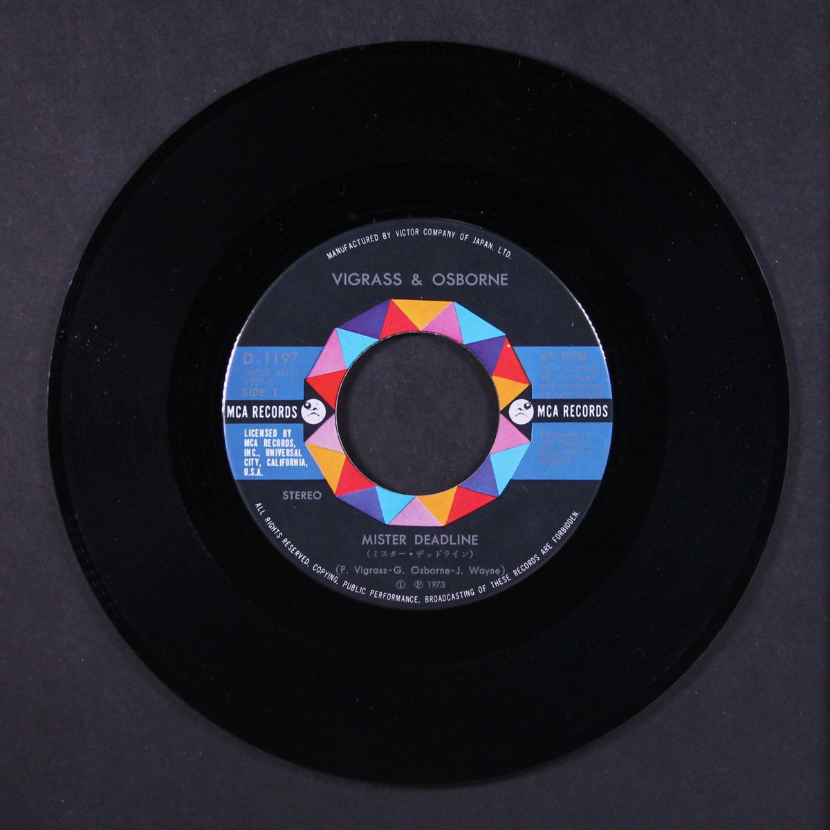 mister deadline / remember pearl harbor by VIGRASS & OSBORNE