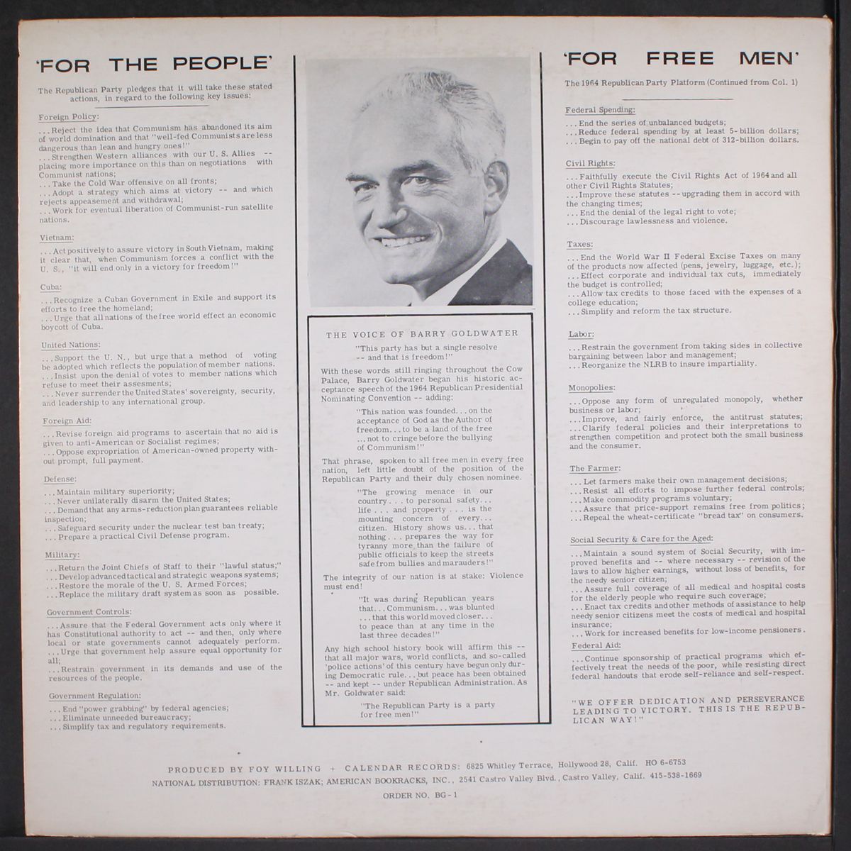 the voice of barry goldwater by BARRY GOLDWATER
