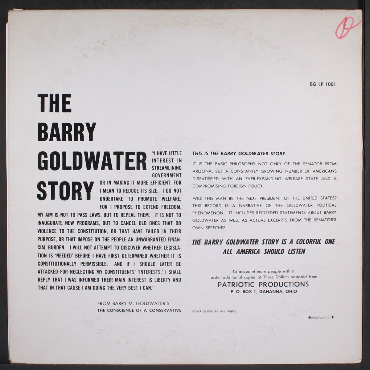 the barry goldwater story by VARIOUS