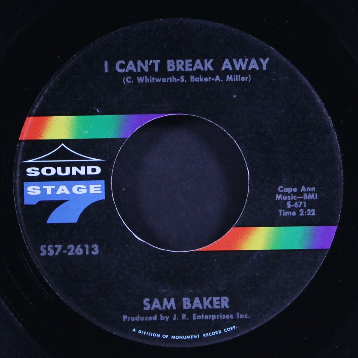 i can't break away / comin' to bring you some soul by SAM BAKER