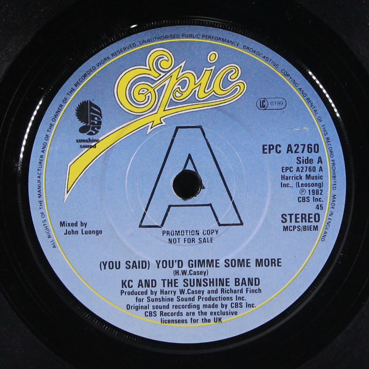 you'd gimme some more / when you dance to the music by KC & SUNSHINE BAND