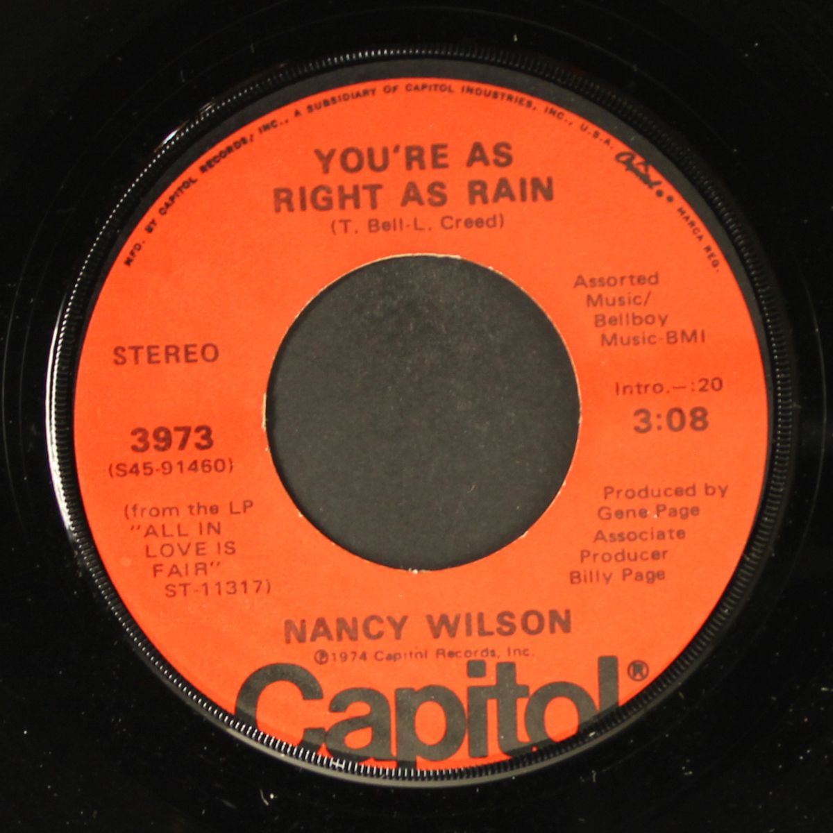 you're as right as rain / mono by NANCY WILSON