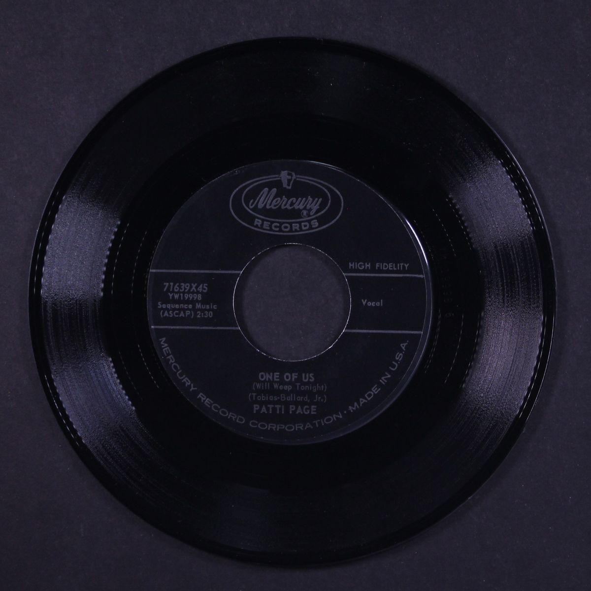 one of us / what will my future be by PATTI PAGE