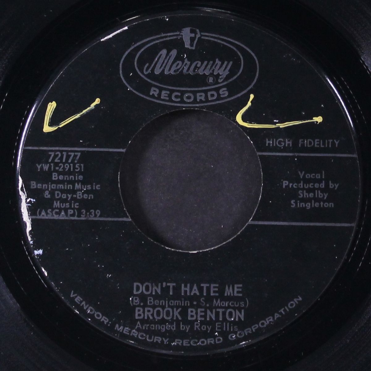 two tickets to paradise / don't hate me by BROOK BENTON