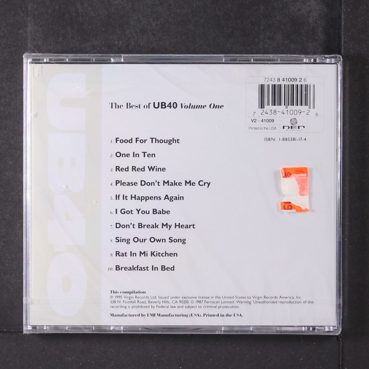 the best of vol. 1 by UB40
