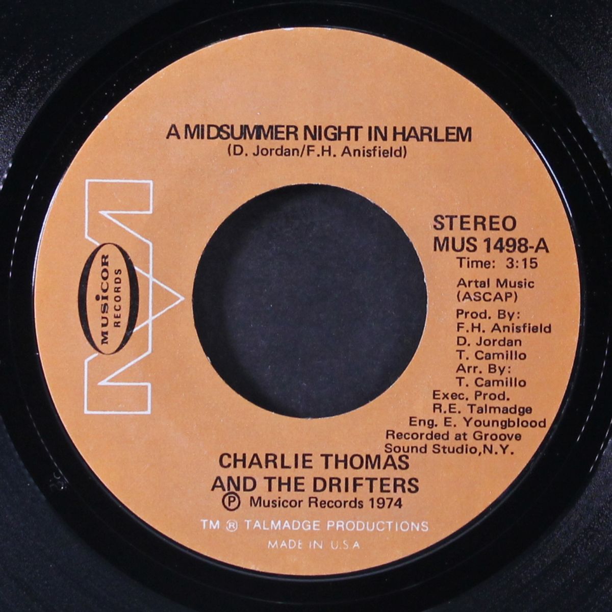 a midsummer night in harlem / lonely drifter don't cry by CHARLIE THOMAS & DRIFTERS