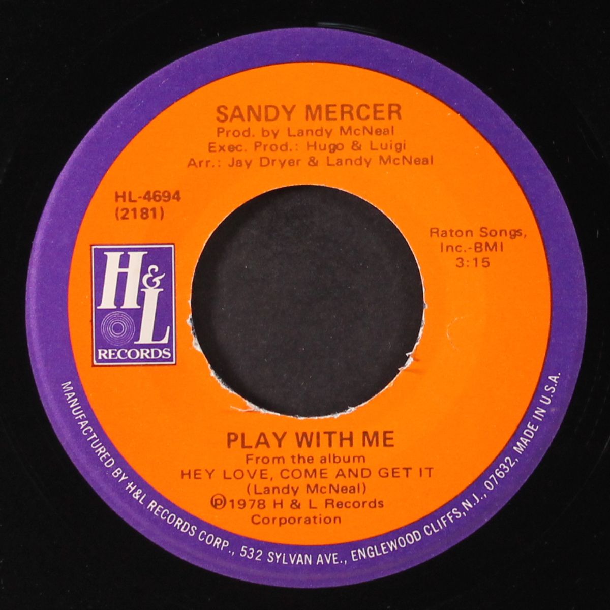 play with me / you are my love by SANDY MERCER
