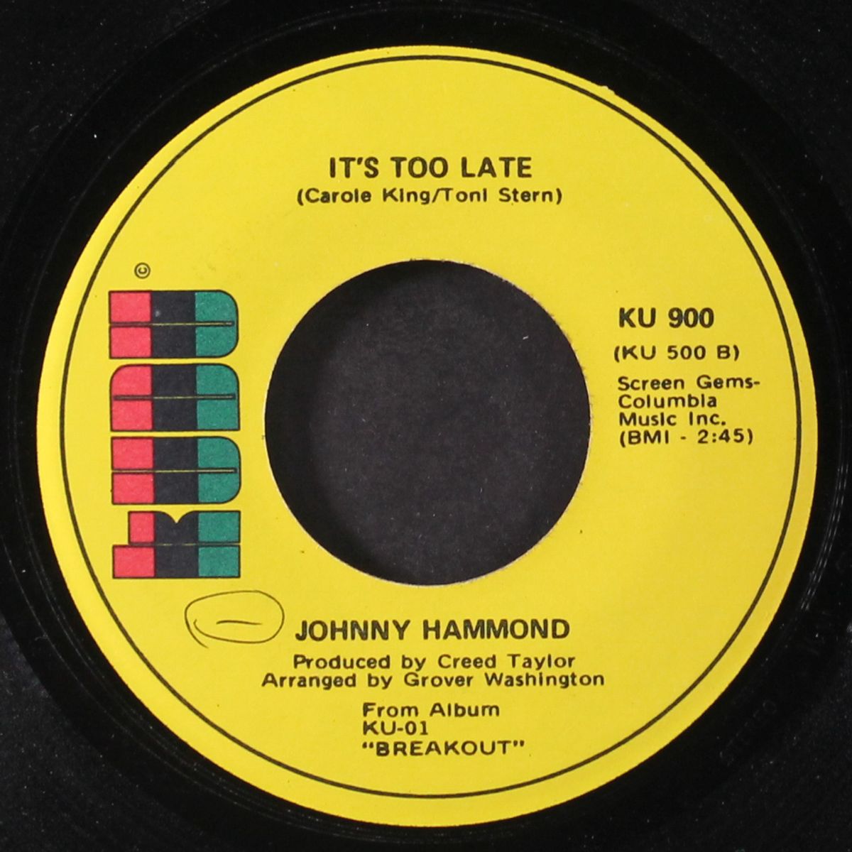 workin' on a groovy thing / it's too late by JOHNNY HAMMOND