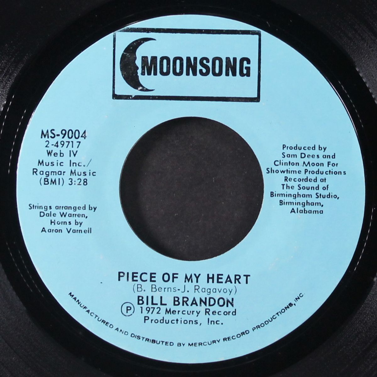 i am free of your love / piece of my heart by BILL BRANDON