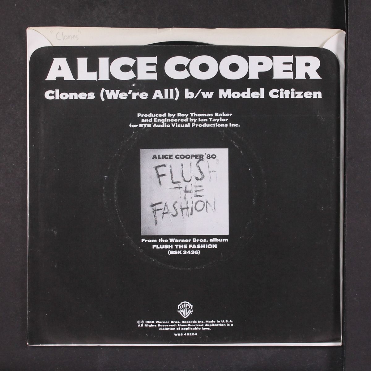 clones (we're all) / model citizen by ALICE COOPER