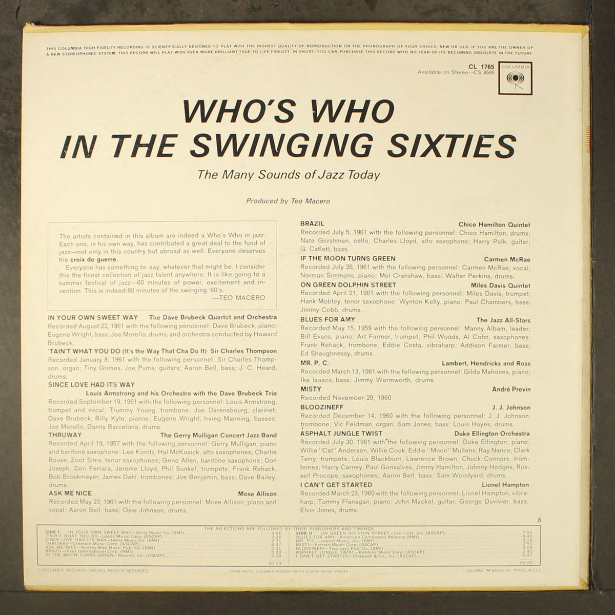 swinging 60's-the many sounds of jazz by VARIOUS