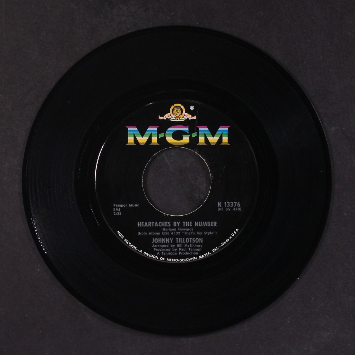 heartaches by the number by JOHNNY TILLOTSON