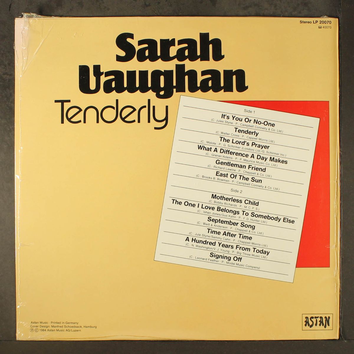 tenderly by SARAH VAUGHAN