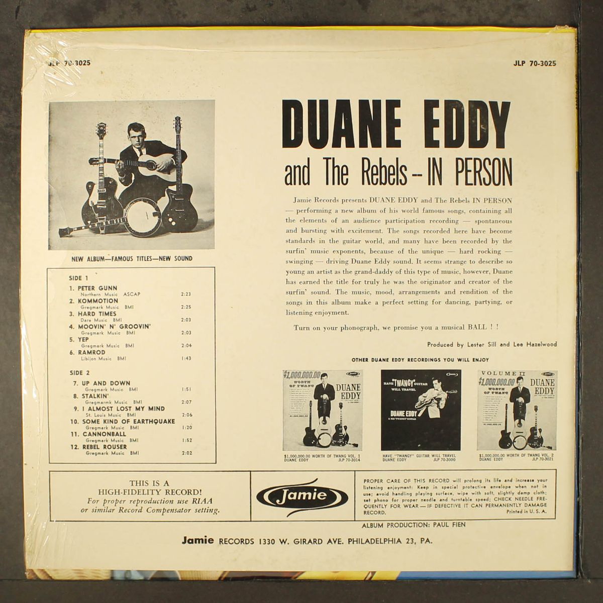 in person by DUANE EDDY