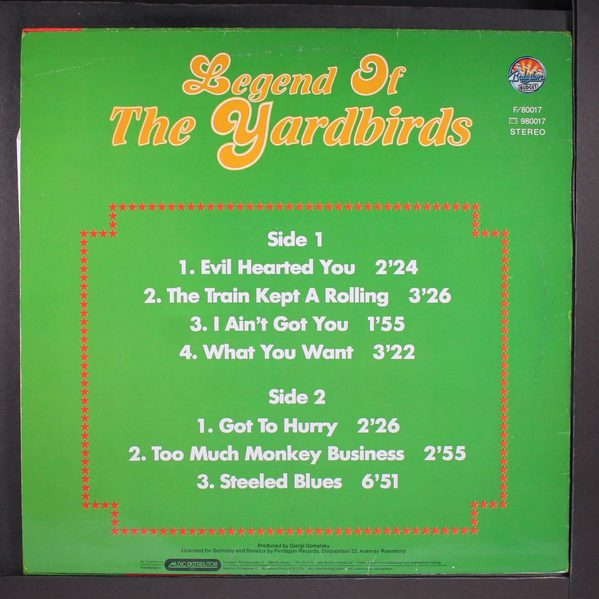 legend of, vol. 1 by YARDBIRDS