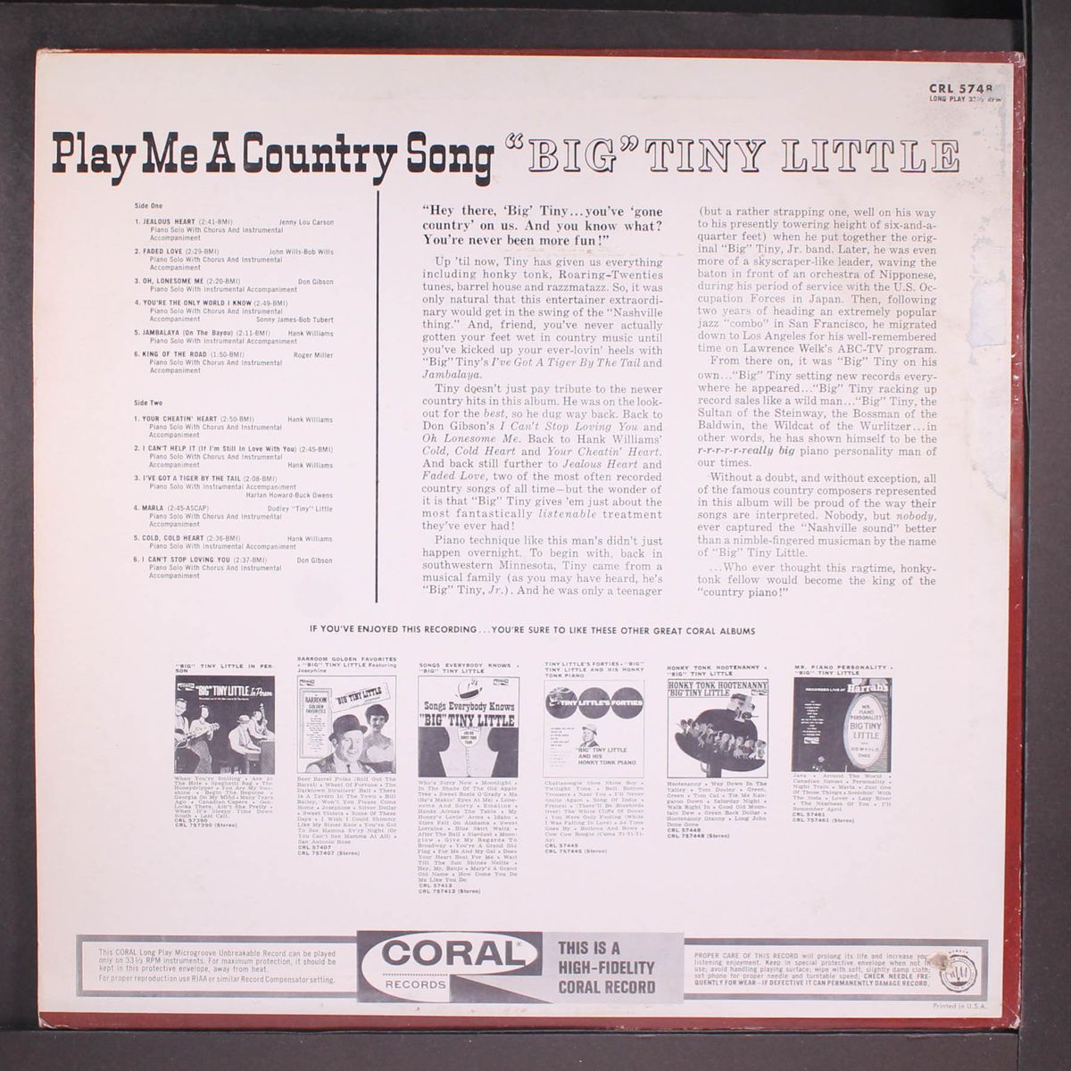 play me a country song by BIG TINY LITTLE