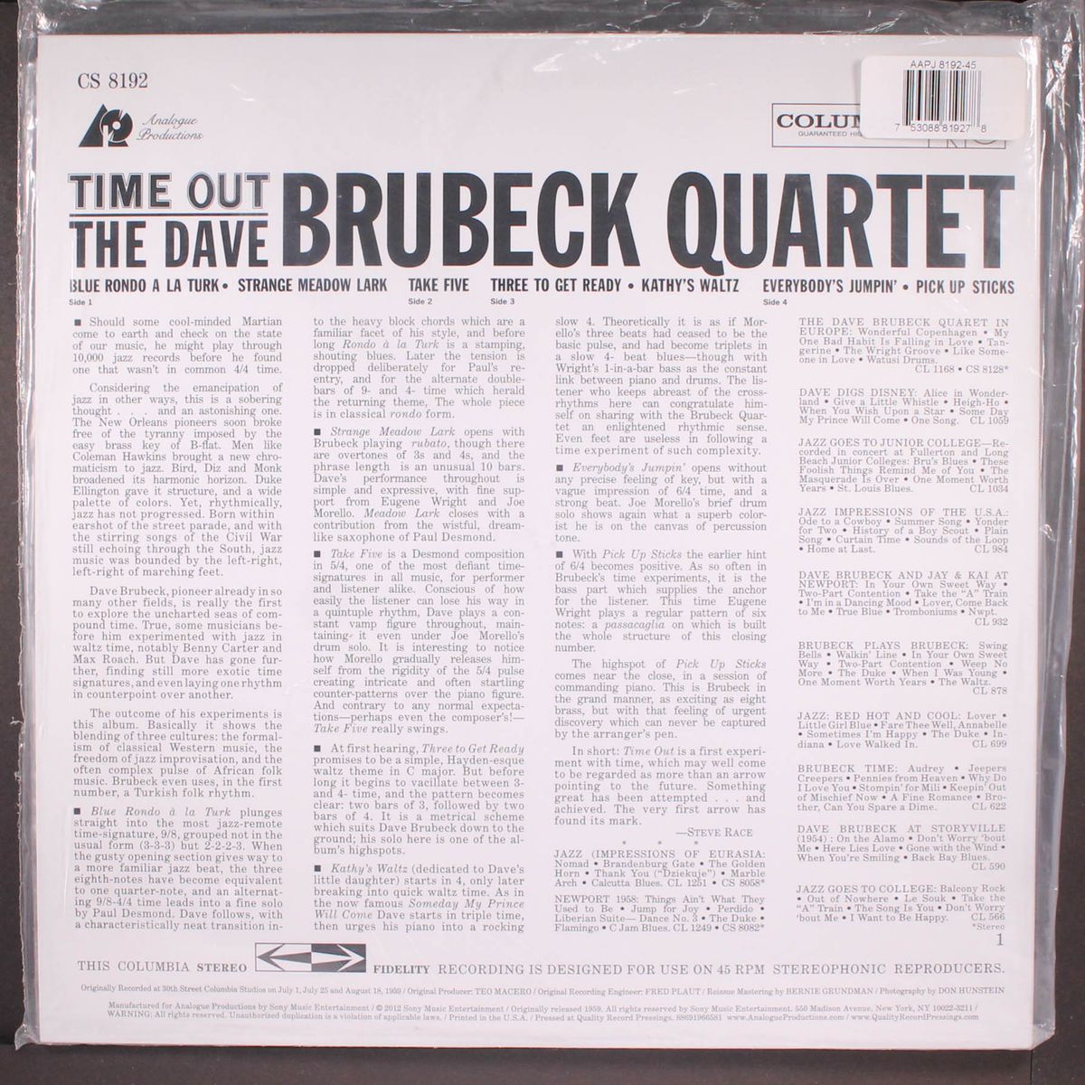 time out by DAVE BRUBECK