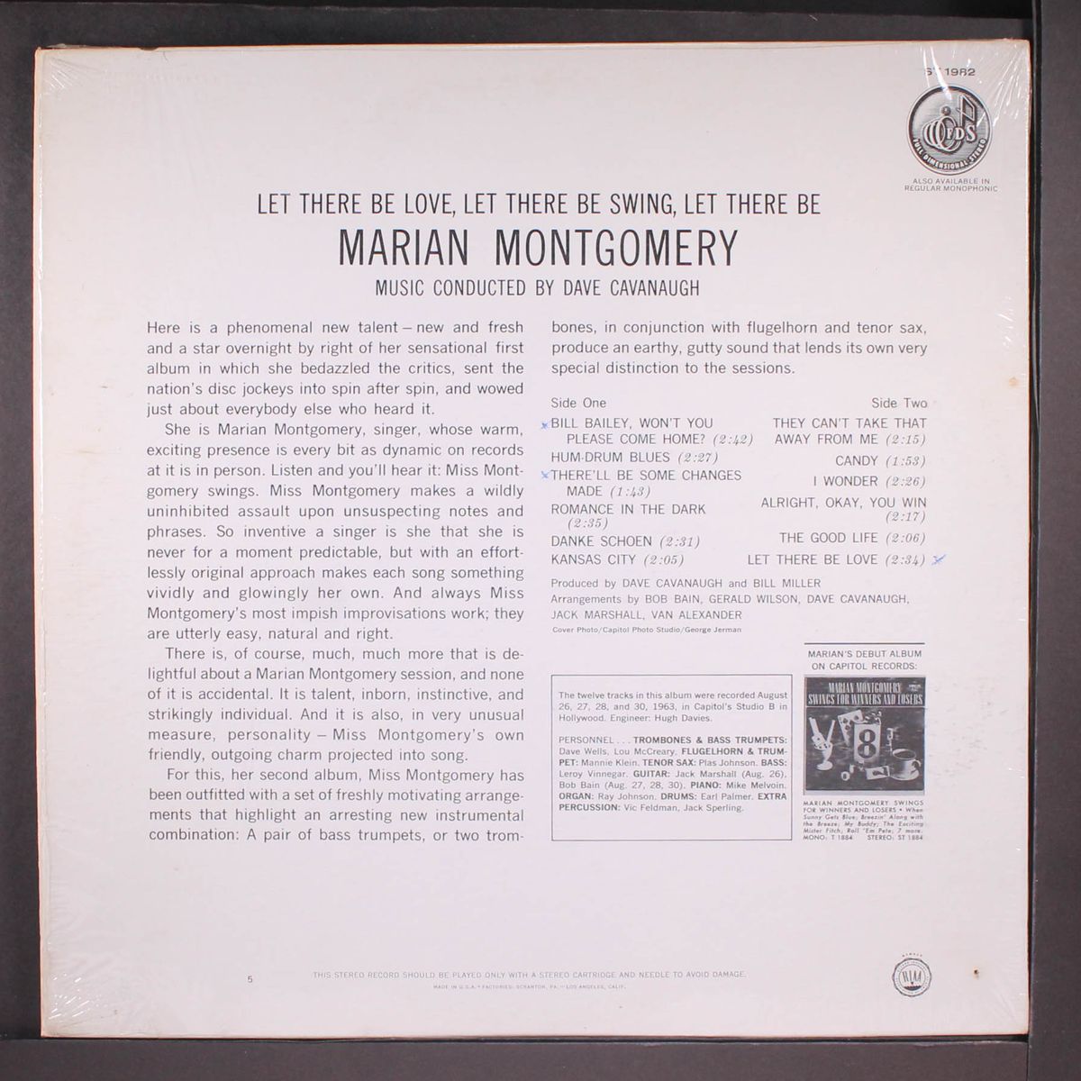 let there be love let there be swing by MARIAN MONTGOMERY