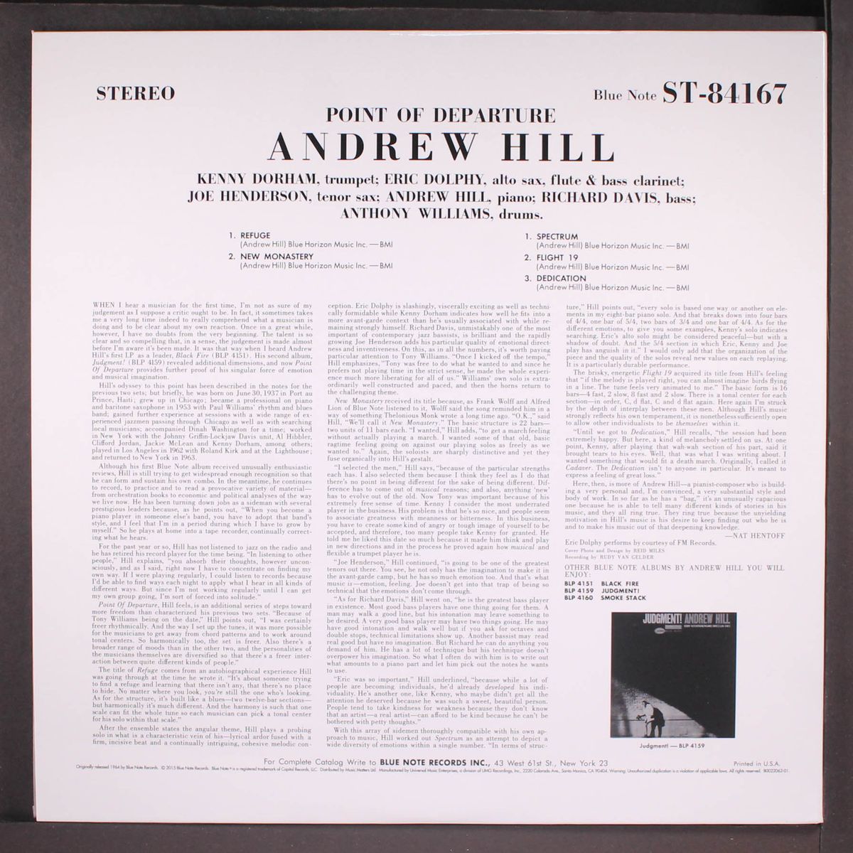 point of departure by ANDREW HILL