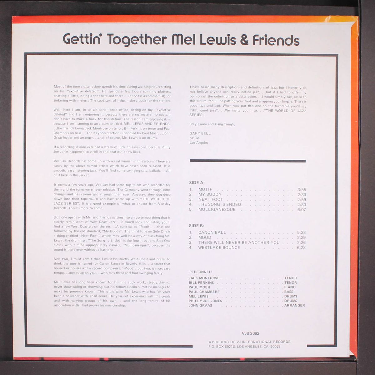 gettin' together by MEL LEWIS