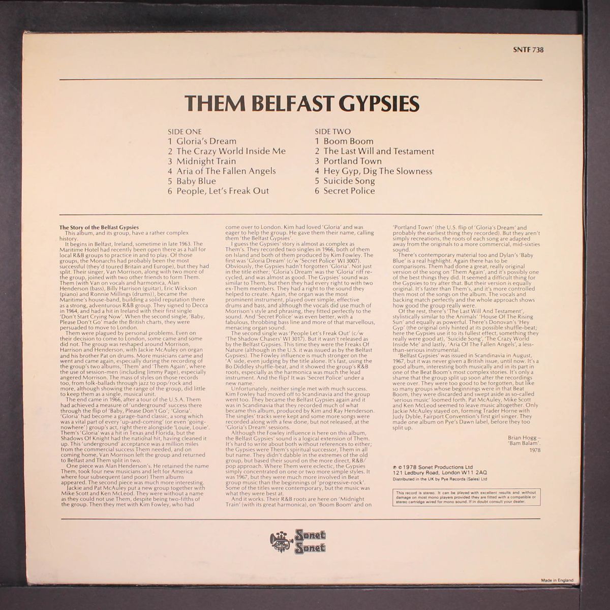 them (legendary master recordings) by BELFAST GYPSIES